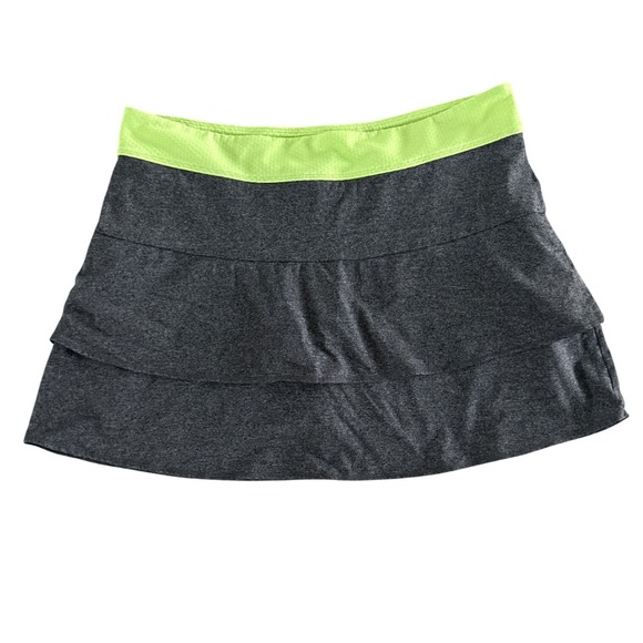 Sweaty Betty Tiered Athletic Skort Tennis Golf Pickelball Activewear Gray Medium - Picture 1 of 6